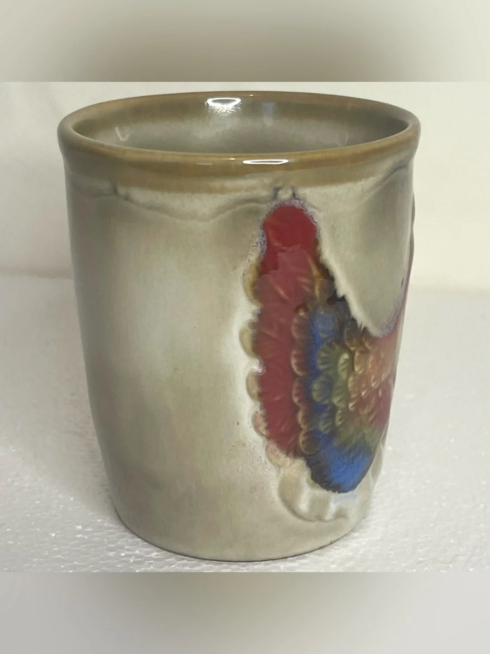 VTG Otagiri Style Colorful Rooster Chicken Country Farmhouse Coffee Tea Cup Mug